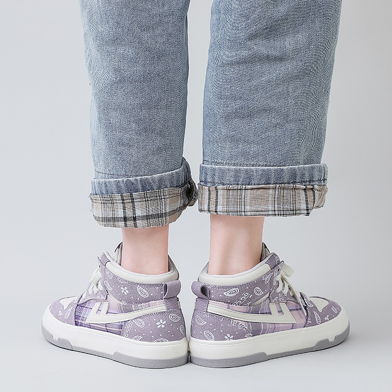 (W) Warrior High-Top Sneaker 'Beige Purple' 圖 7