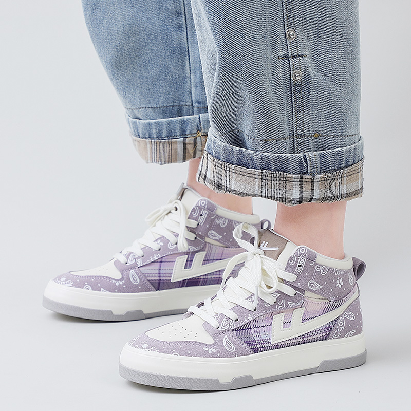 (W) Warrior High-Top Sneaker 'Beige Purple' 圖 8