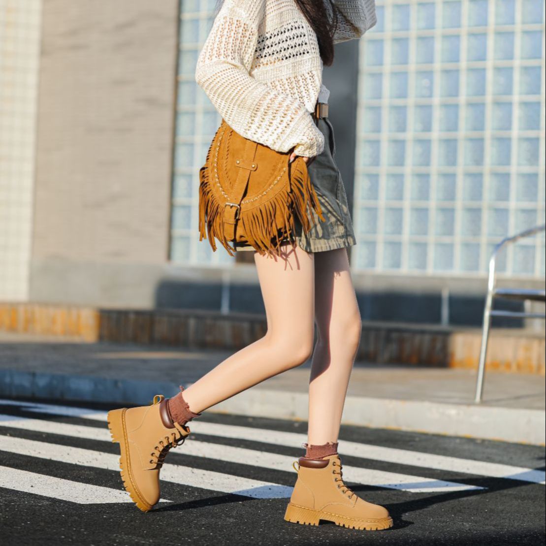 (W) Warrior Leather Outdoor 'Waterproof Brown Short Boots' 圖 6