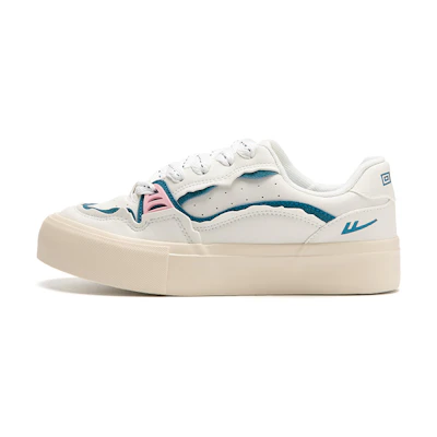 (W) Warrior Low-Top 'White and Baby Blue'