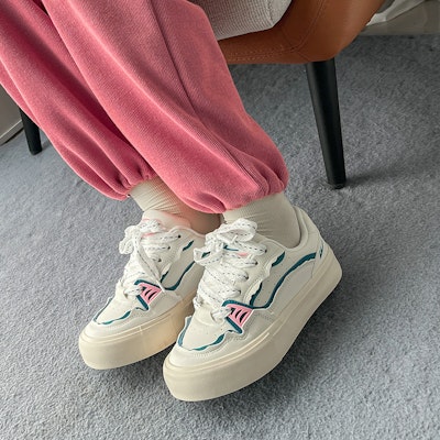 (W) Warrior Low-Top 'Blanco y Azul Bebé' WXY-E406MJ01 3