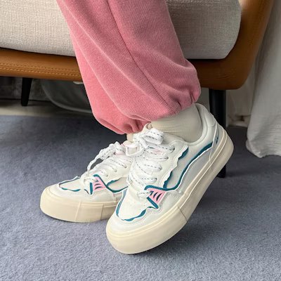 (W) Warrior Low-Top 'Blanco y Azul Bebé' WXY-E406MJ01 1