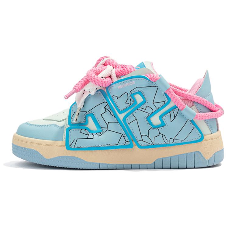 (Women) Warrior Low-Top Blue Skate Shoes - Comfortable, Durable, Non-Slip. HUILIRQ-276608 Blue