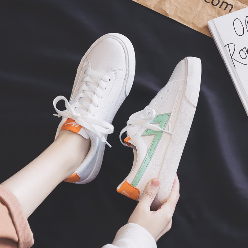 (W) Warrior Low-Top Casual Sneakers 'White Green' 圖 5