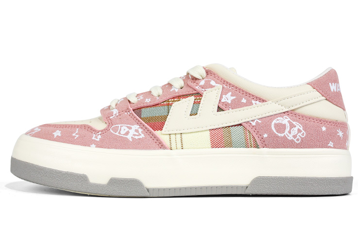 (Women) Warrior Low-Top Casual Sneakers Women’s Pink Beige Lightweight Classic Shoes WXY-D312G02 Pink Rice