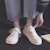 (W) Kasut Warrior Low-Top Platform 'Beige' WXY(S)-0451M01