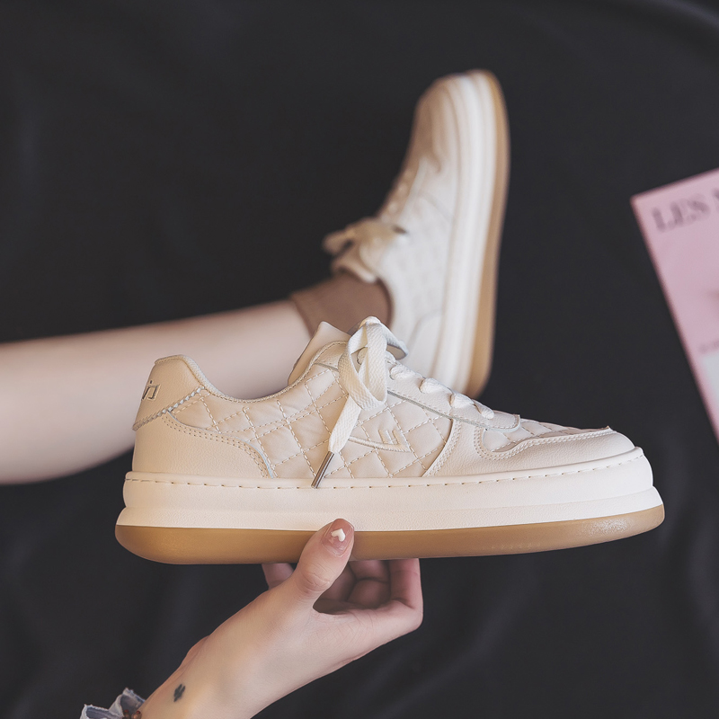 Cheap (W) Kasut Warrior Low-Top Platform 'Beige' WXY(S)-0451M01