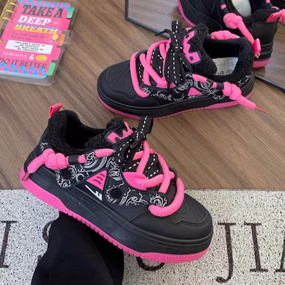 (W) Zapatillas Warrior Low-Top 'Suela Gruesa Algodón Caliente' WBX-322M 10