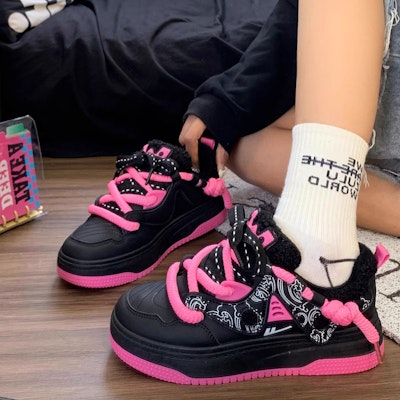 (W) Zapatillas Warrior Low-Top 'Suela Gruesa Algodón Caliente' WBX-322M 12