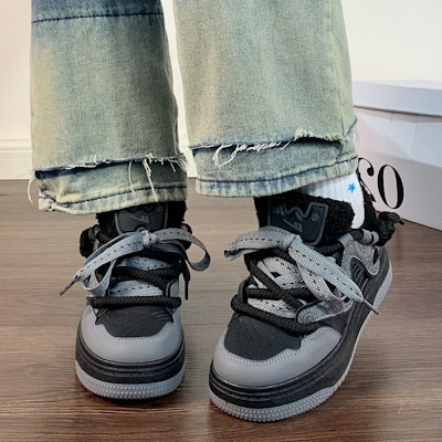 (W) Zapatillas Warrior Low-Top 'Suela Gruesa Algodón Caliente' WBX-322M 20