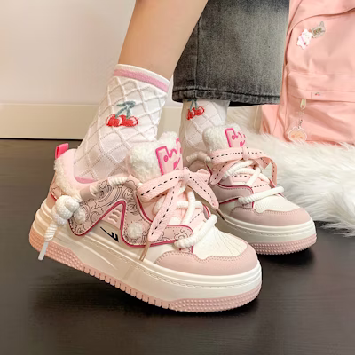 (W) Zapatillas Warrior Low-Top 'Suela Gruesa Algodón Caliente' WBX-322M 28