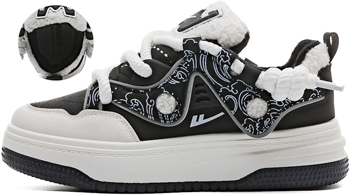 (W) Zapatillas Warrior Low-Top 'Suela Gruesa Algodón Caliente' WBX-322M 34