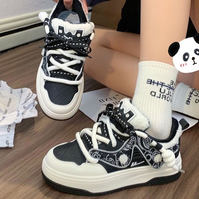 (W) Zapatillas Warrior Low-Top 'Suela Gruesa Algodón Caliente' WBX-322M 40