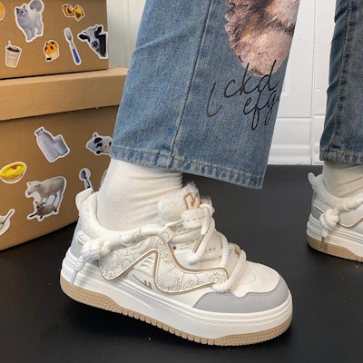 (W) Zapatillas Warrior Low-Top 'Suela Gruesa Algodón Caliente' WBX-322M 48