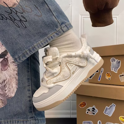 (W) Zapatillas Warrior Low-Top 'Suela Gruesa Algodón Caliente' WBX-322M 51