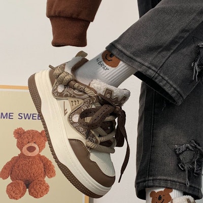 (W) Zapatillas Warrior Low-Top 'Suela Gruesa Algodón Caliente' WBX-322M 1