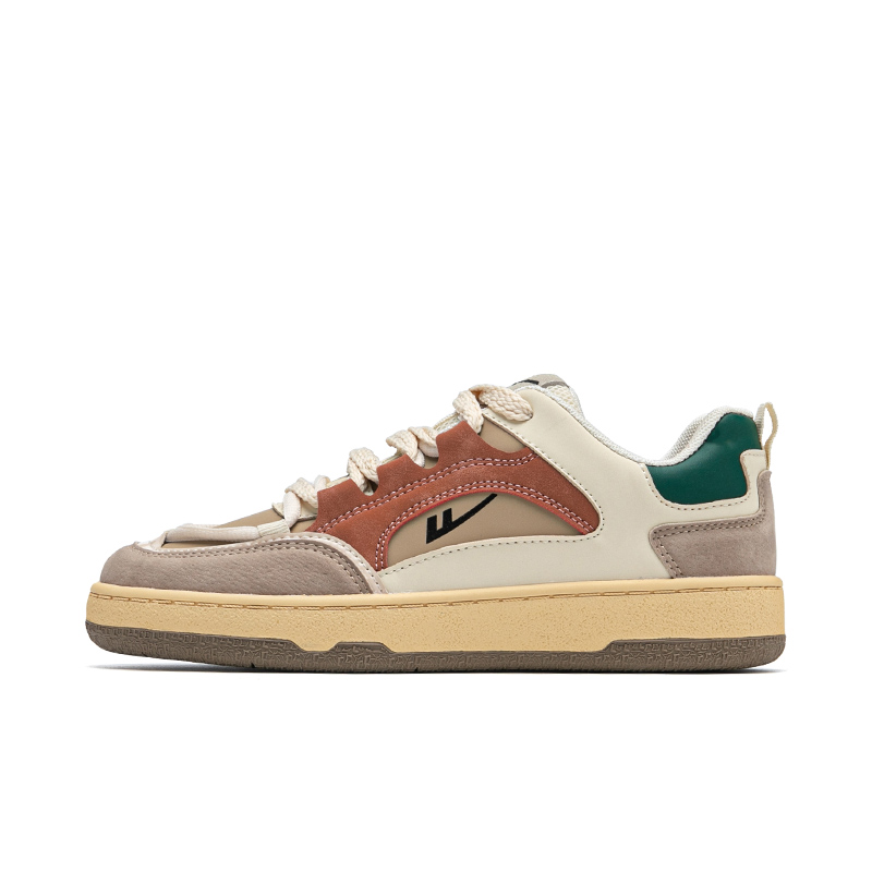 (W) Warrior Low-Top Sneakers 'Beige Orange Cross-Strap'