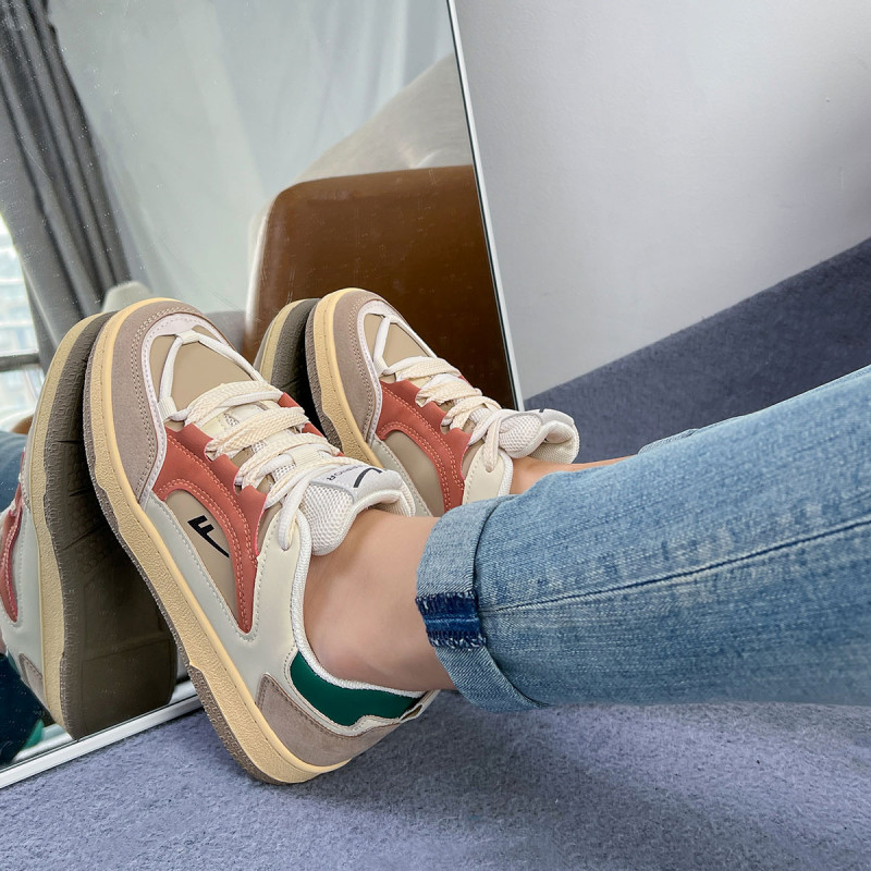 (W) Warrior Low-Top Sneakers 'Beige Orange Cross-Strap' 圖 12