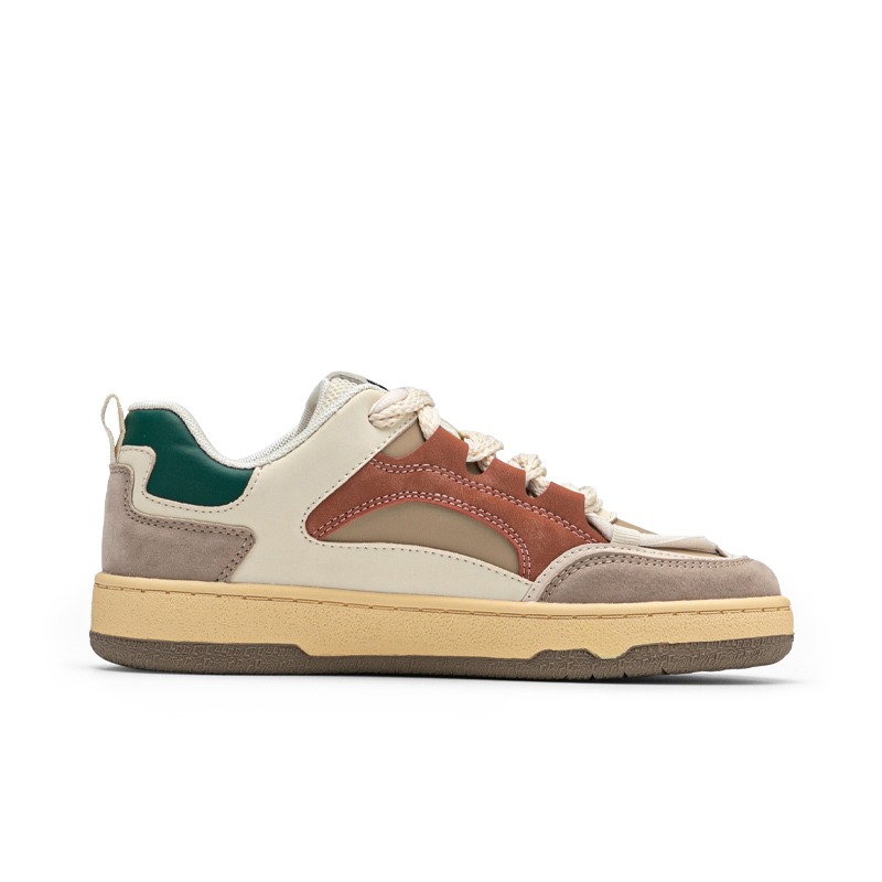 (W) Warrior Low-Top Sneakers 'Beige Orange Cross-Strap' 圖 2