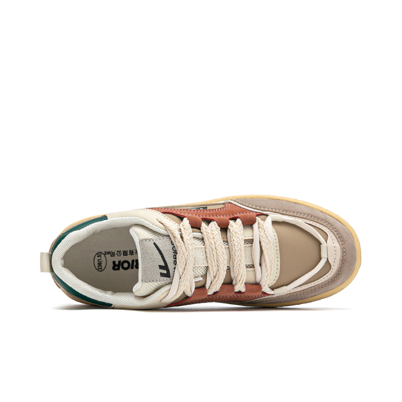 (W) Warrior Low-Top Sneakers 'Beige Orange Cross-Strap' 圖 4