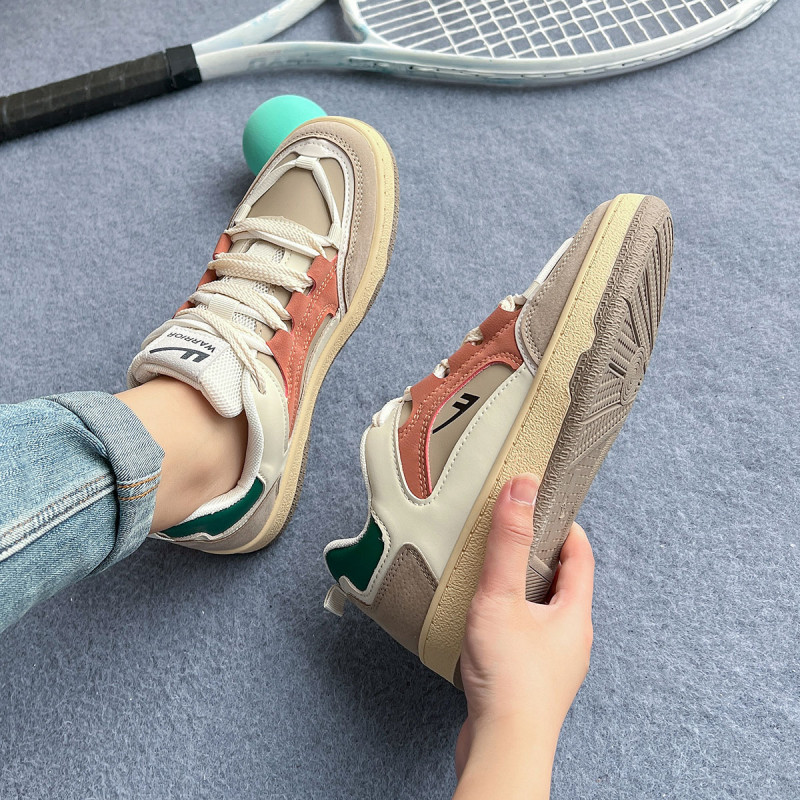 (W) Warrior Low-Top Sneakers 'Beige Orange Cross-Strap' 圖 8