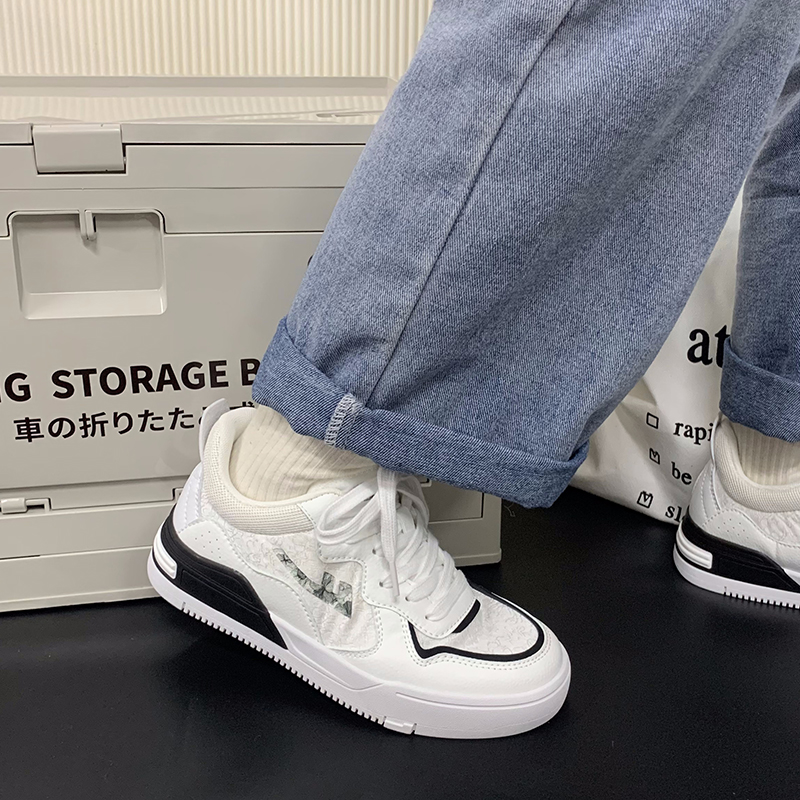 (W) Warrior Low-Top Sneakers 'Patchwork Black and White' 圖 7