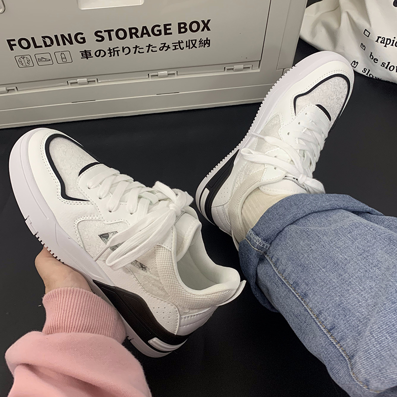 (W) Warrior Low-Top Sneakers 'Patchwork Black and White' 圖 8