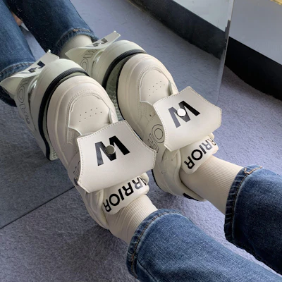 (W) 战士低帮'米色黑色拼接' WXY-F197MJ03 3