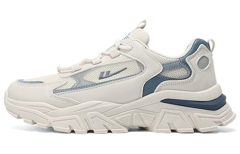 (W) Warrior Low Top 'Beige Blue Colorblock'