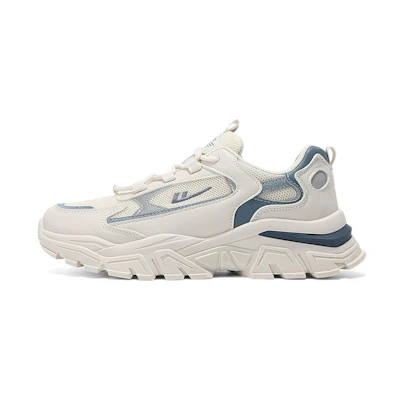 (W) Warrior Low Top 'Beige Blue Colorblock'