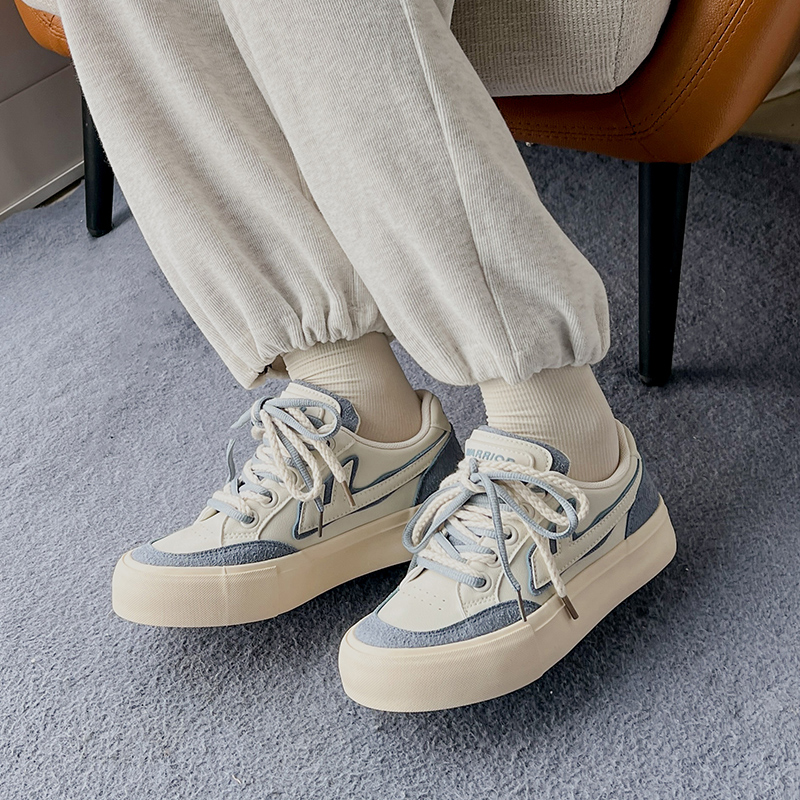 (W) Warrior Low Top 'Beige Deep Blue' 圖 11