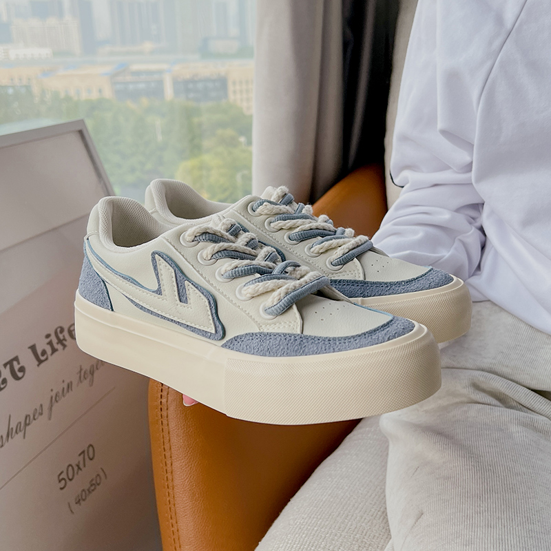 (W) Warrior Low Top 'Beige Deep Blue' 圖 12