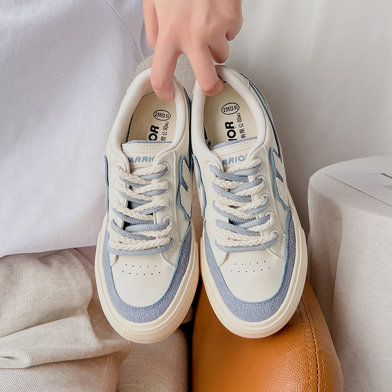(W) Warrior Low Top 'Beige Deep Blue' 圖 7