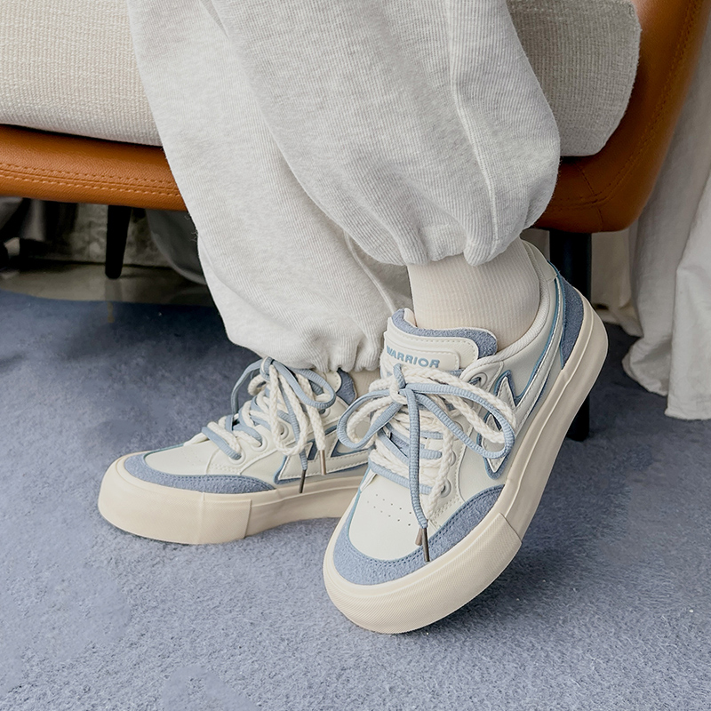 (W) Warrior Low Top 'Beige Deep Blue' 圖 9