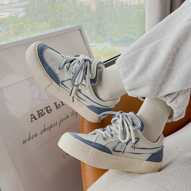 (W) Warrior Low Top 'Beige Deep Blue' 圖 10