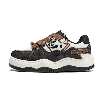 (W) Warrior Low Top 'Black Beige'