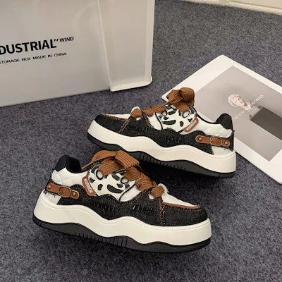 (W) Warrior 低帮休闲鞋 '黑米色' WXY-F668Z03 1