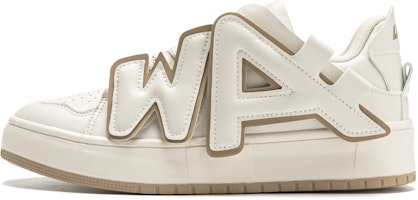 (Women) Warrior Low Top 'Letter Patchwork Hong Kong Style - Beige Khaki' WXY-F198MJ01 (Women) Warrior Low Top 'Letter Patchwork Hong Kong Style - Beige Khaki' WXY-F198MJ01