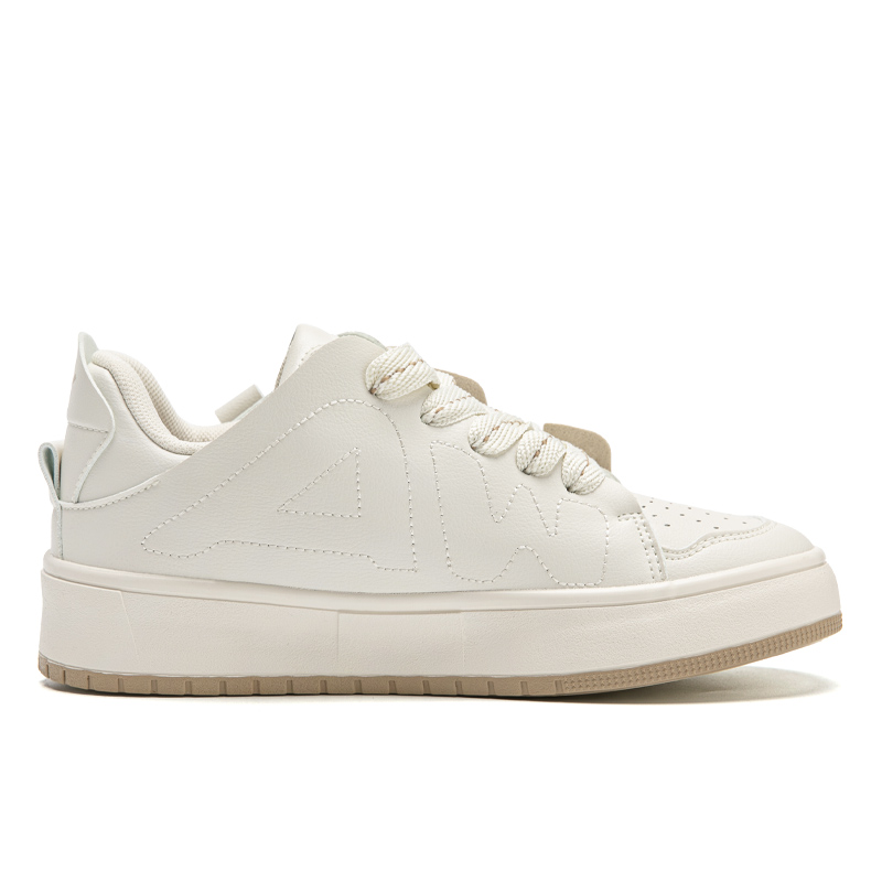 Order 英勇戰士 返力 台風休閒百搭 字母拚接 校園風 防滑耐磨 低筒 板鞋 女款 米卡奇