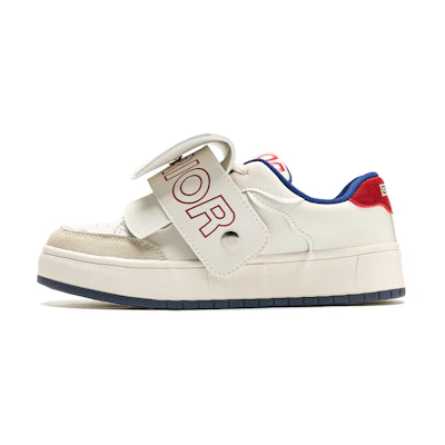 (W) Warrior Low Top 'Patchwork Campus Beige-Red'