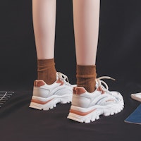 (W) Zapatillas Warrior Low Top Dad 'Beige Citrus'. WXY(S)-0003M02 3