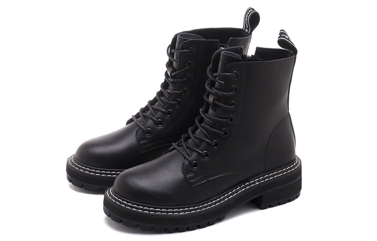Lookbook (W) Warrior Seitlicher Reißverschluss Outdoor Casual Martin Stiefel ''Schwarz'' 705020
