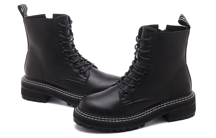 Shop (W) Warrior Seitlicher Reißverschluss Outdoor Casual Martin Stiefel ''Schwarz'' 705020