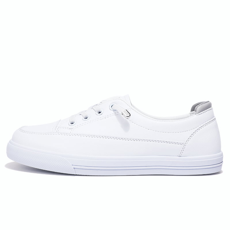 (Women) Warrior Slip-On Sneakers White/Grey - Comfortable, Non-Slip Low Tops. WXY0298Z-1 White Gray