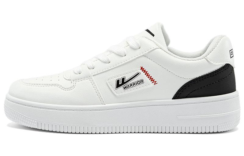 (W) Warrior Synthetic Leather Low Top 'White Black'
