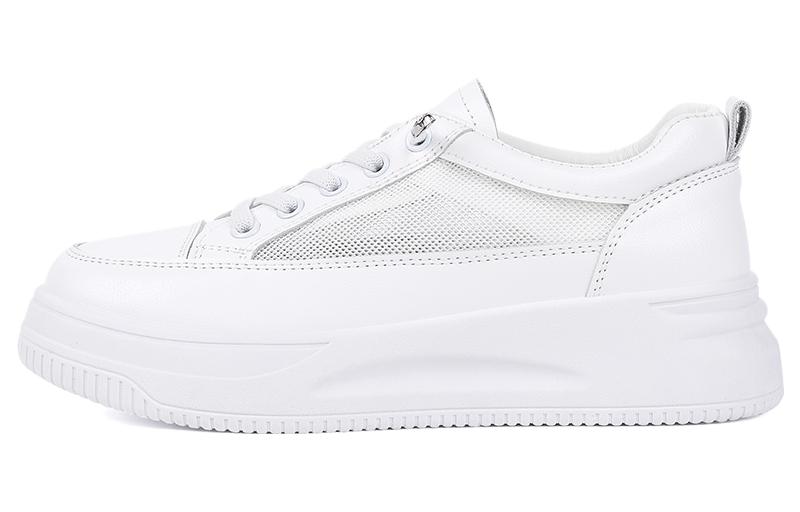 (Women) Warrior Thick Sole 'White Low-Top Leisure' WXY(S)-0197Z01