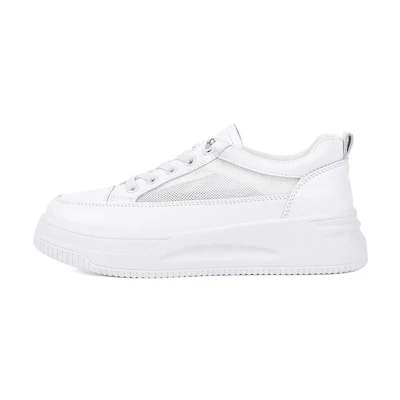 (W) Warrior Thick Sole 'White Low-Top Leisure'