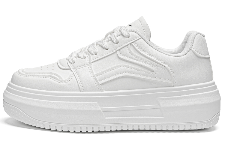 (Women) Warrior White Low-Top Breathable Casual Platform Sneakers for Women. WXP(WZ)-118901 White Color