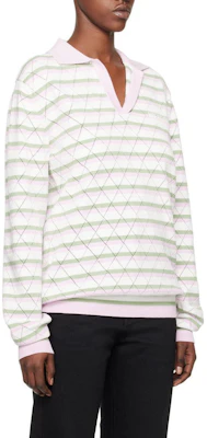 (W) WE11DONE 菱格长袖 Polo 衫 浅粉色 WD-KT0-24-639-U-LP Purchase (W) WE11DONE 菱格长袖 Polo 衫 浅粉色 WD-KT0-24-639-U-LP