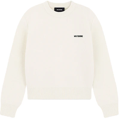 (W) WE11DONE 基本款圆领毛衣 简约字母印花设计 WD-KT2-24-601-W-IV Order (W) WE11DONE 基本款圆领毛衣 简约字母印花设计 WD-KT2-24-601-W-IV